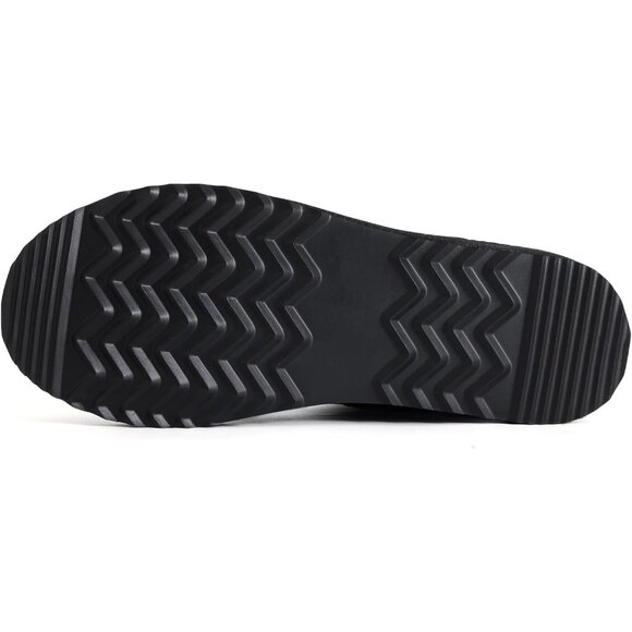 Women Genuine Suede Boots Warm Fuzzy Boots Snow Boots with Fur Lined Black - Picture 6 of 6